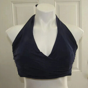 HEIDI KLEIN Underwire Bikini Navy Halter Top Size XL